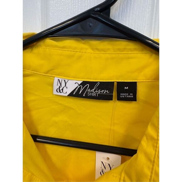 Yellow Button Down Shirt Dress - Picture 5 of 9